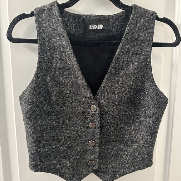 Reformation Jackets & Blazers - Reformation Gray Tweed Vest